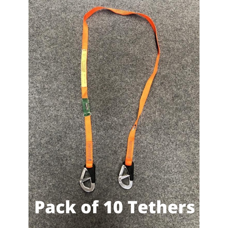 2mtr Tether with Double Action Safety Hook x 10  #BJR-013
