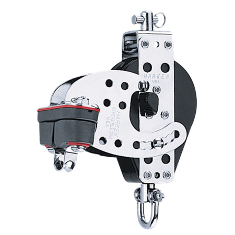 Harken 3.00 Hexa-Cat Base Small Boat Classic Block  Swivel, Cam Cleat