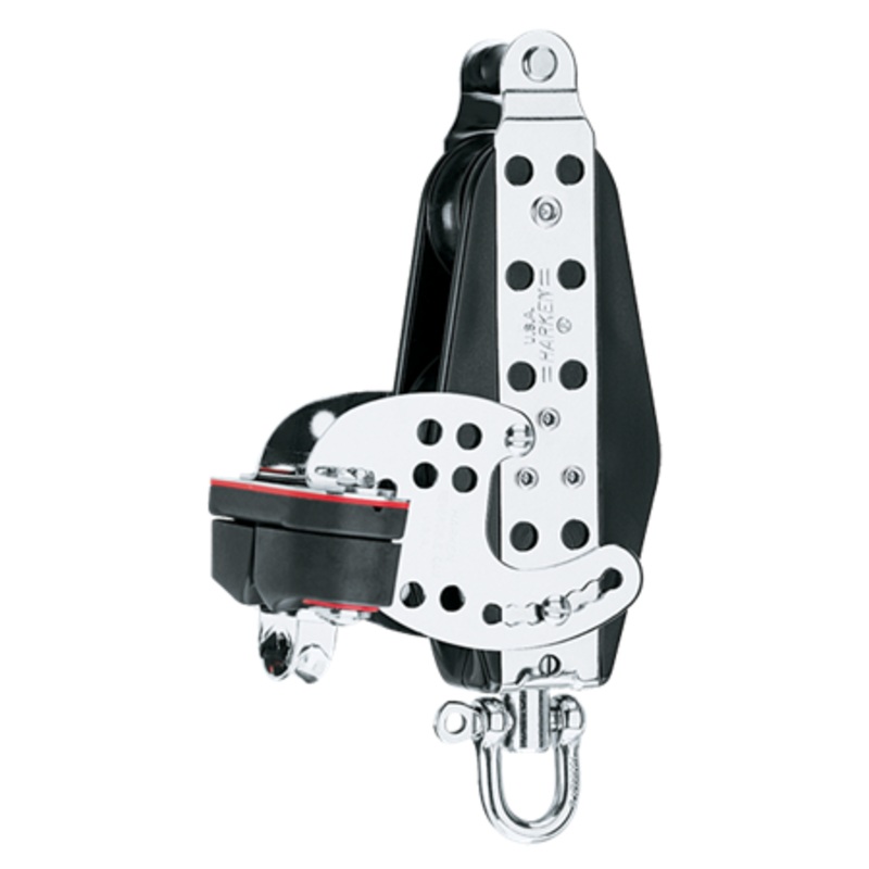 Harken 76 mm Fiddle Midrange Classic Block  Becket, Cam Cleat