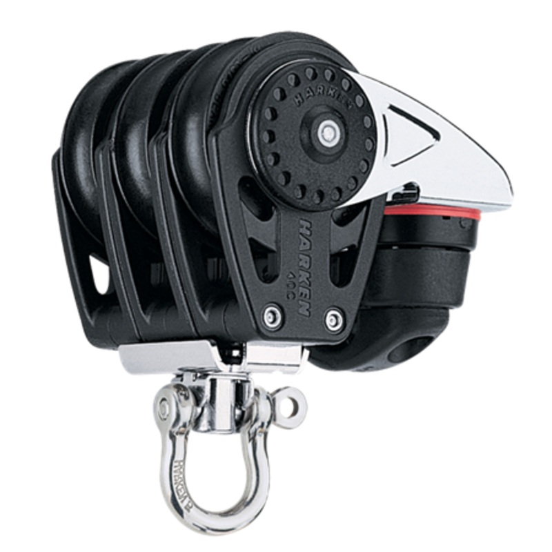 Harken 40 mm Triple Carbo Air Block  Swivel, Cam Cleat