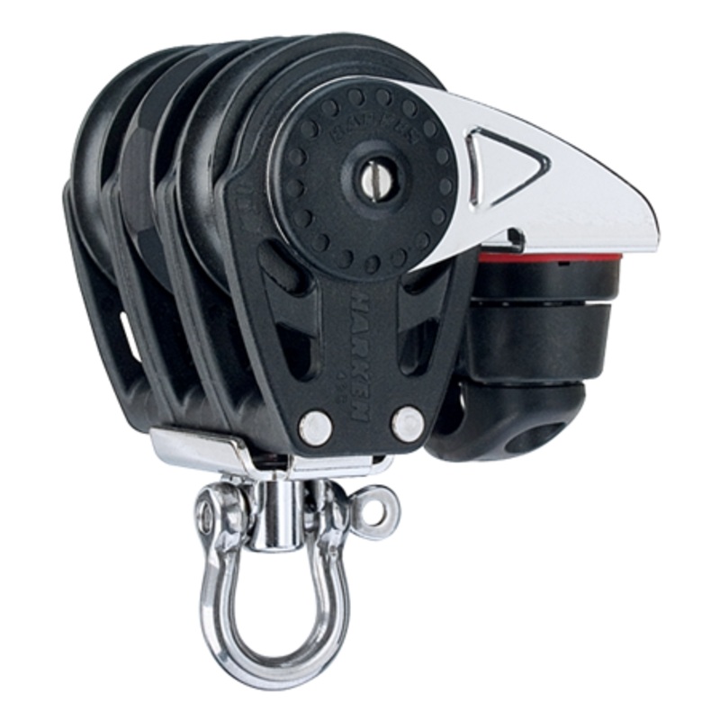 Harken 40 mm Triple Ratchet Carbo Air Block  Swivel, Cam Cleat