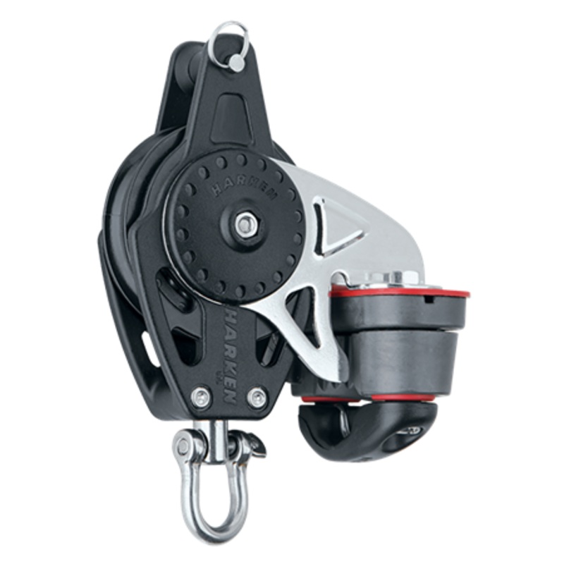 Harken 57 mm Carbo Air Block  Swivel, Becket, Cam Cleat