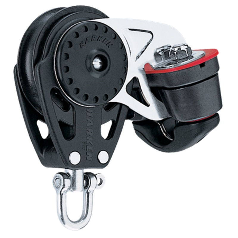 Harken 57 mm Carbo Air Block  Swivel, Cam Cleat