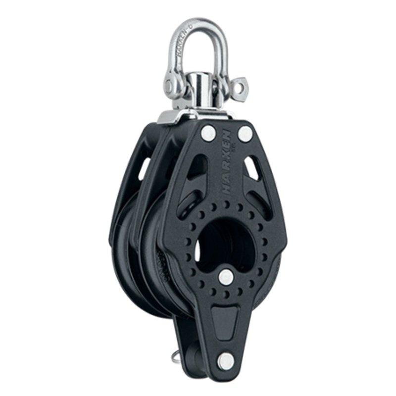 Harken 57 mm Double Carbo Air Block  Swivel, Becket