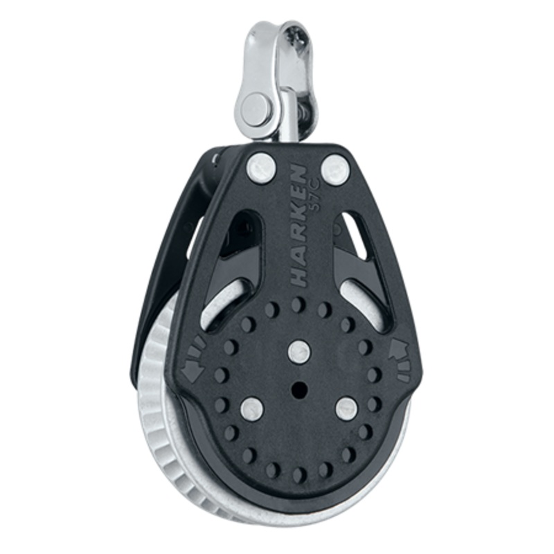 Harken 57 mm Ratchamatic Carbo Air Block  Swivel, 2x Grip
