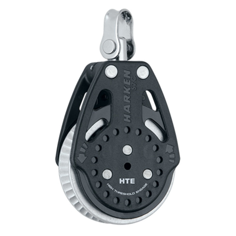 Harken 57 mm Ratchamatic HTE Carbo Air Block  Swivel, 2x Grip