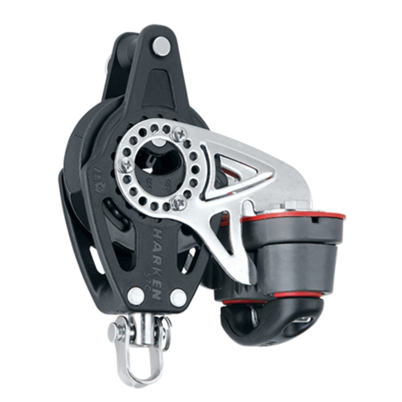 Harken 57 mm Ratchet Carbo Air Block  Swivel, Becket, Cam Cleat