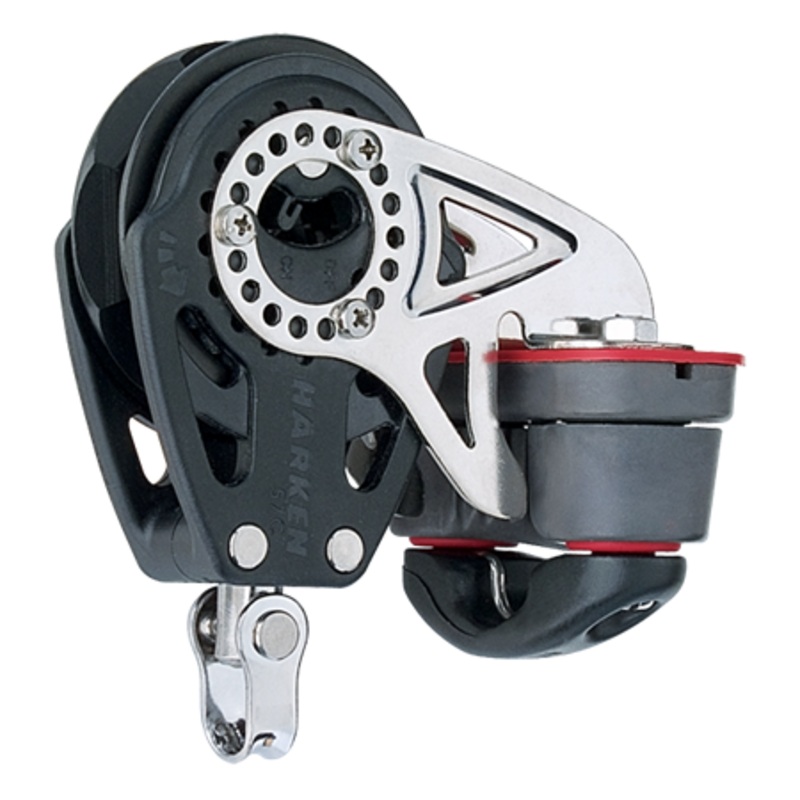 Harken 57 mm Ratchet Carbo Air Block  Swivel, Cam Cleat