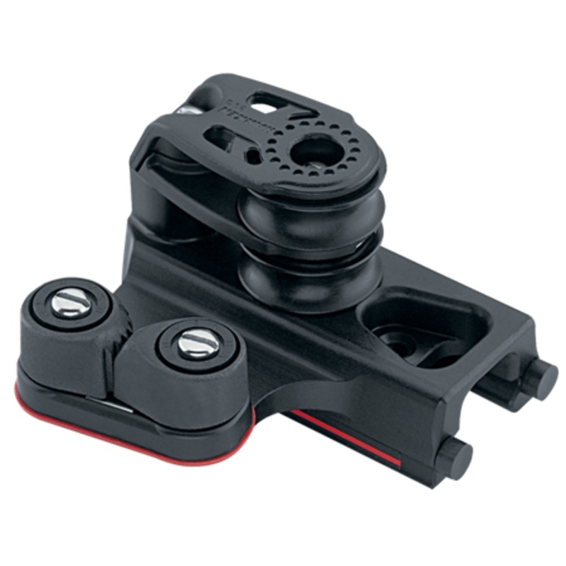 Harken 22 mm Small Boat CB Track End Control  Double Sheave, Cam Cleat, Set of 2