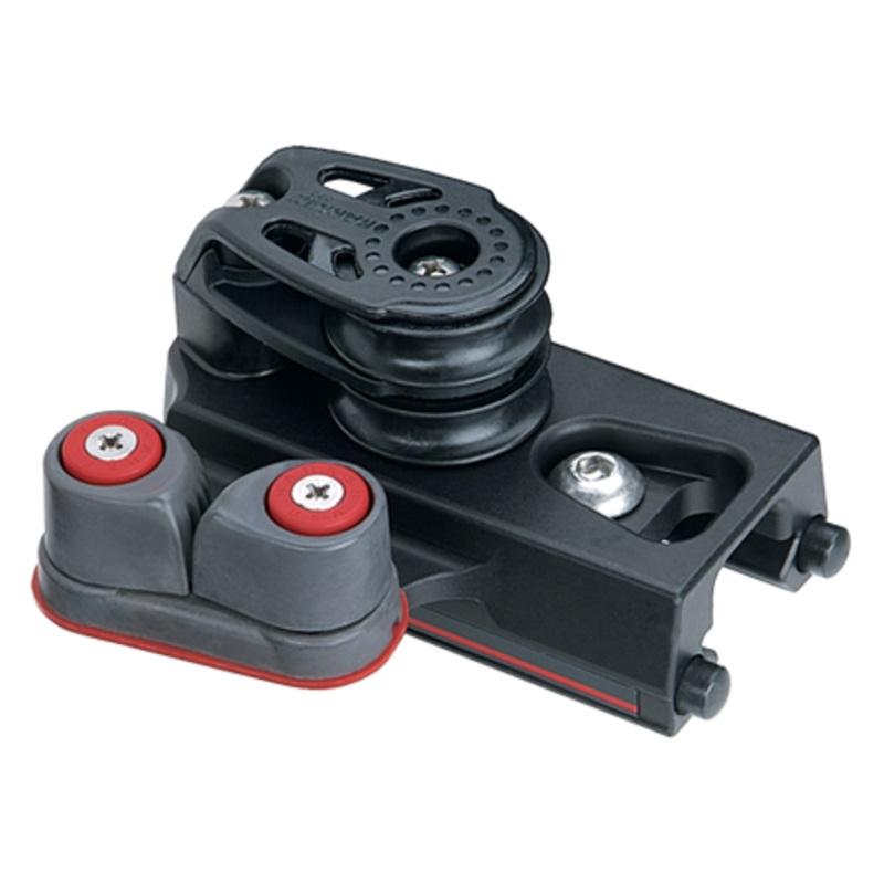Harken 32 mm Big Boat CB Track End Control  Double Sheave, Cam Cleat, Set of 2