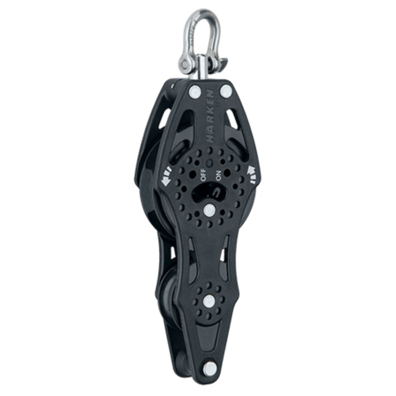 Harken 57 mm Fiddle Ratchet Carbo Air Block  Swivel, Becket