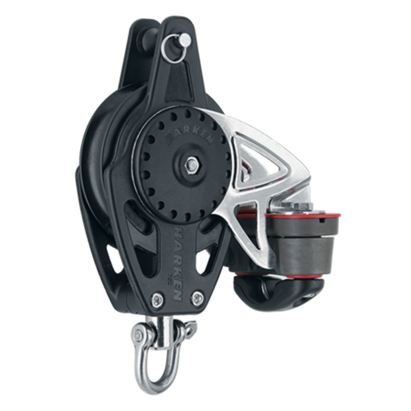 Harken 75 mm Carbo Air Block  Swivel, Becket, Cam Cleat