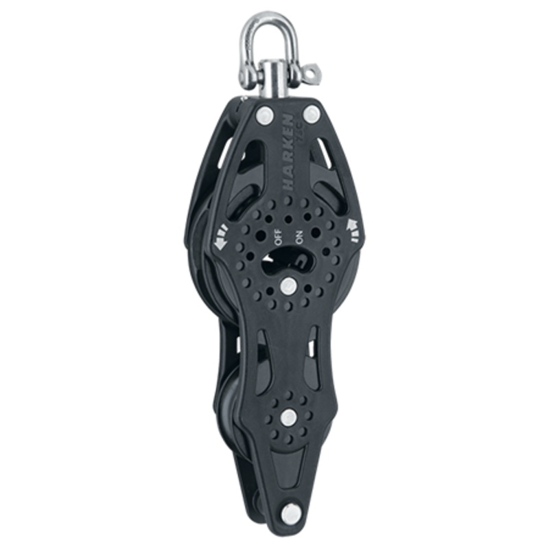 Harken 75 mm Fiddle Ratchet Carbo Air Block  Swivel, Becket