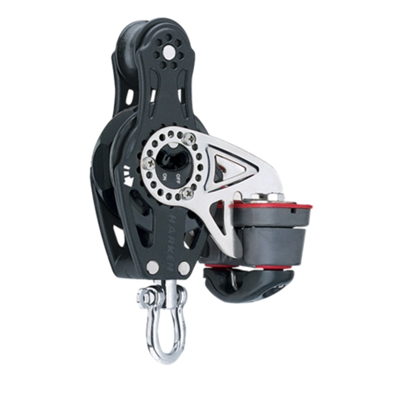 Harken 75 mm Fiddle Ratchet Carbo Air Block  Swivel, Cam Cleat