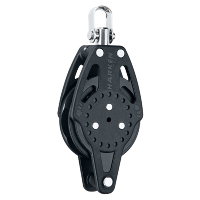 Harken 75 mm Ratchamatic Carbo Air Block  Swivel, Becket