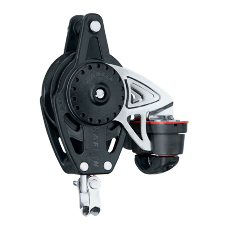 Harken 75 mm Ratchamatic Carbo Air Block  Swivel, Becket, Cam Cleat