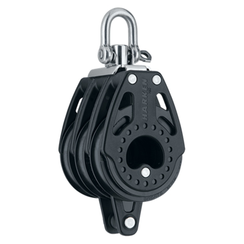 Harken 75 mm Triple Carbo Air Block  Swivel, Becket