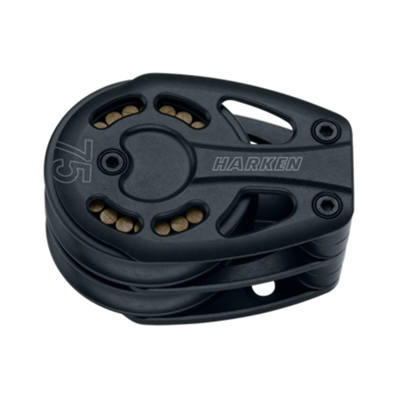 Harken 75 mm Aluminum Double Black Magic Footblock