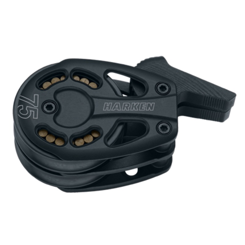 Harken 75 mm Aluminum Double Black Magic Footblock  Lockoff