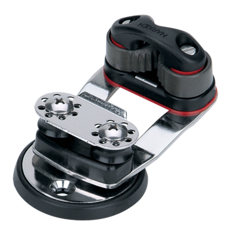 Harken Micro Cam-Matic Cam Base  Swivel, 16 mm Sheaves