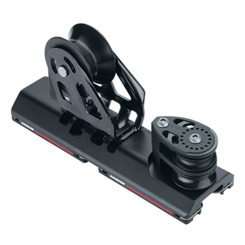 Harken 27 mm High-Load Adjustable Midrange CB Genoa Lead Car  2 Sheave, 4:1