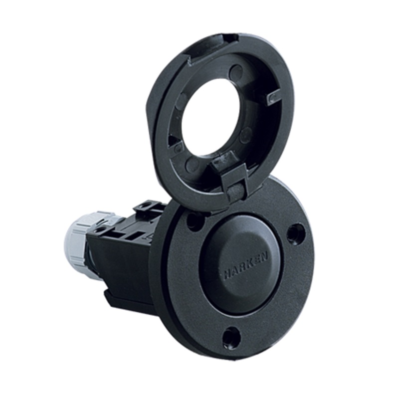 Harken Black Push-Button Waterproof Electronic Switch  Single-Function Guard Top