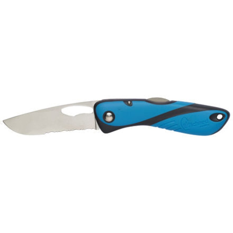 Offshore knife – Single serrated blade – Blue #WI-10116