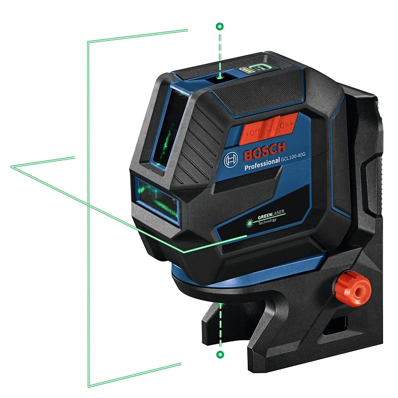 Bosch GCL165-42GL Cross Line Laser, 330 ft, 1/8 in Accuracy, Green Laser