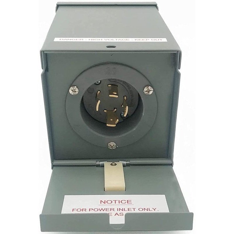 Connecticut Electric EGSPI30 Power Inlet Box with Cover, 30 A, 120/240 V
