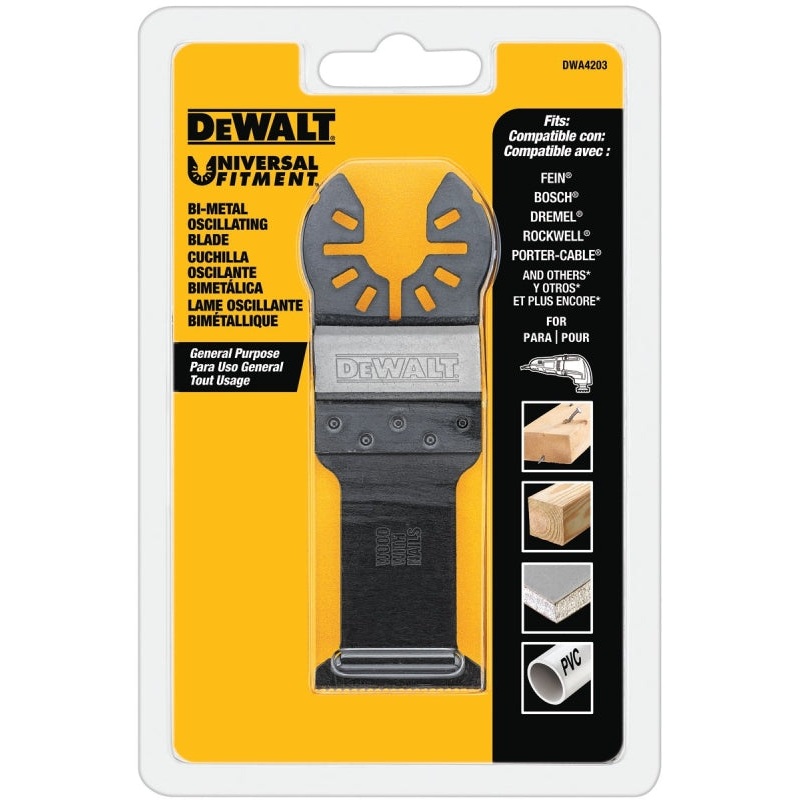 DEWALT DWA4203 Oscillating Blade, 1-1/4 in, HSS