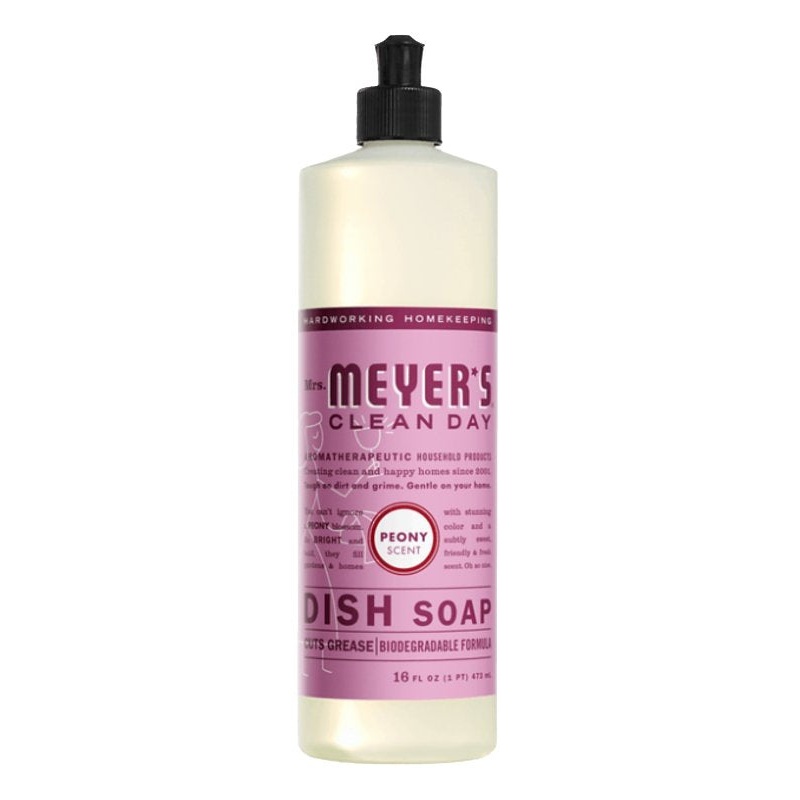 Mrs. Meyer’s 70060 Dish Soap, 16 oz, Liquid, Peony Floral, Colorless