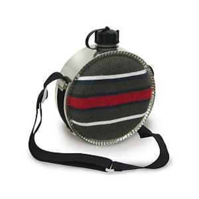 Stansport 280 Blanket Canteen, 2 qt Capacity, Plastic, Multi-Color, Screw-On Cover/Lid, 7-1/4 in L, 7-1/4 in W
