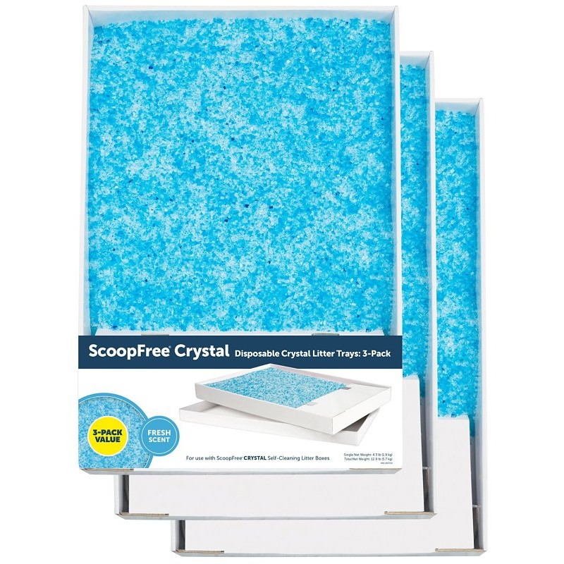PetSafe ScoopFree PAC00-14231 Litter Tray, 14.6 in W, 3-1/2 in D, Cardboard/Plastic, Blue