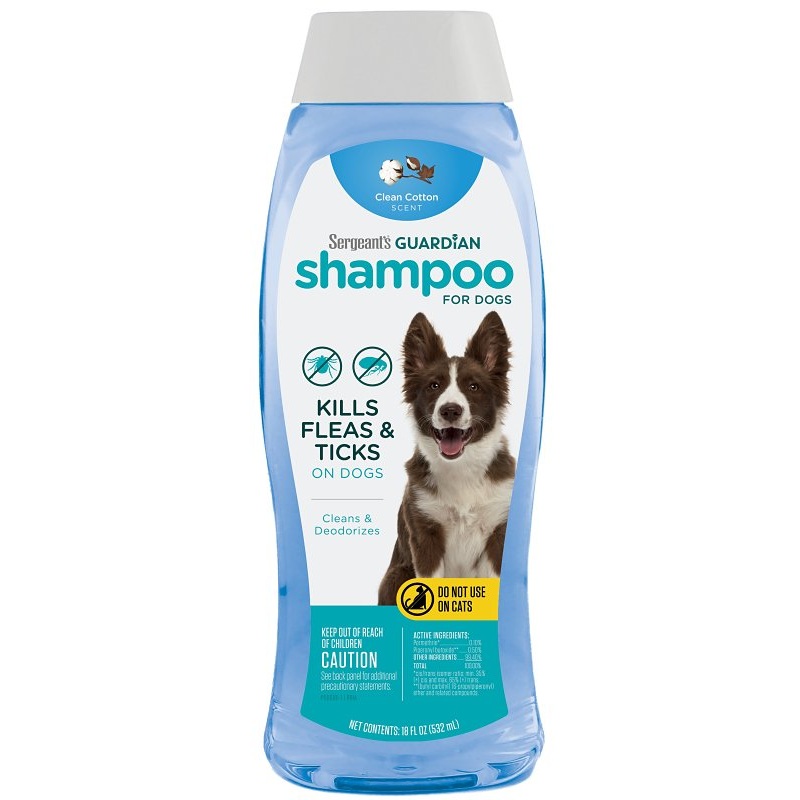 Sergeant’s Guardian Series 102 Flea and Tick Shampoo, Clean Cotton, 18 oz