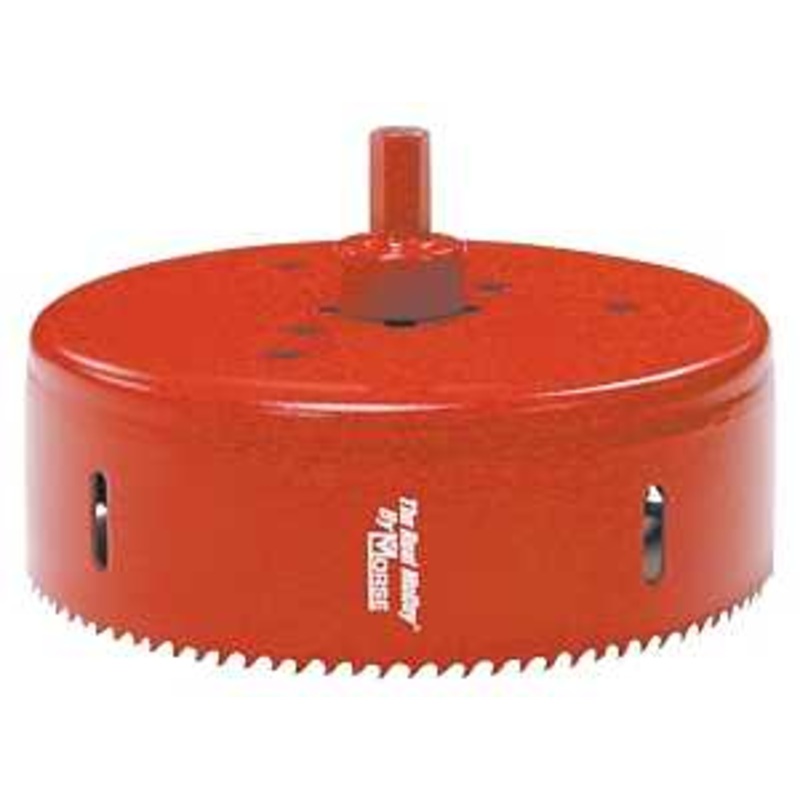 Morse Real McCoy TA66 Hole Saw with Arbor, 4-1/8 in Dia, 1-15/16 in D Cutting, 7/16 in Arbor, 4/6 TPI, HSS Cutting Edge