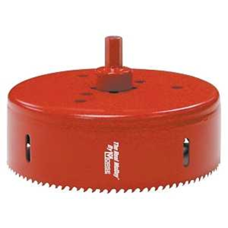 Morse Real McCoy TA72 Hole Saw with Arbor, 4-1/2 in Dia, 1-15/16 in D Cutting, 7/16 in Arbor, 4/6 TPI, HSS Cutting Edge