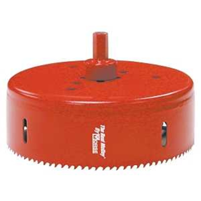 Morse Real McCoy TA80 Hole Saw with Arbor, 5 in Dia, 1-15/16 in D Cutting, 7/16 in Arbor, 4/6 TPI, HSS Cutting Edge