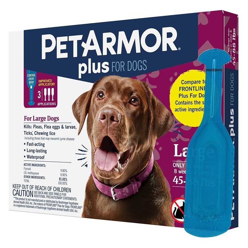 PetArmor Plus 5389 Flea and Tick Topical Treatment, Liquid Tube