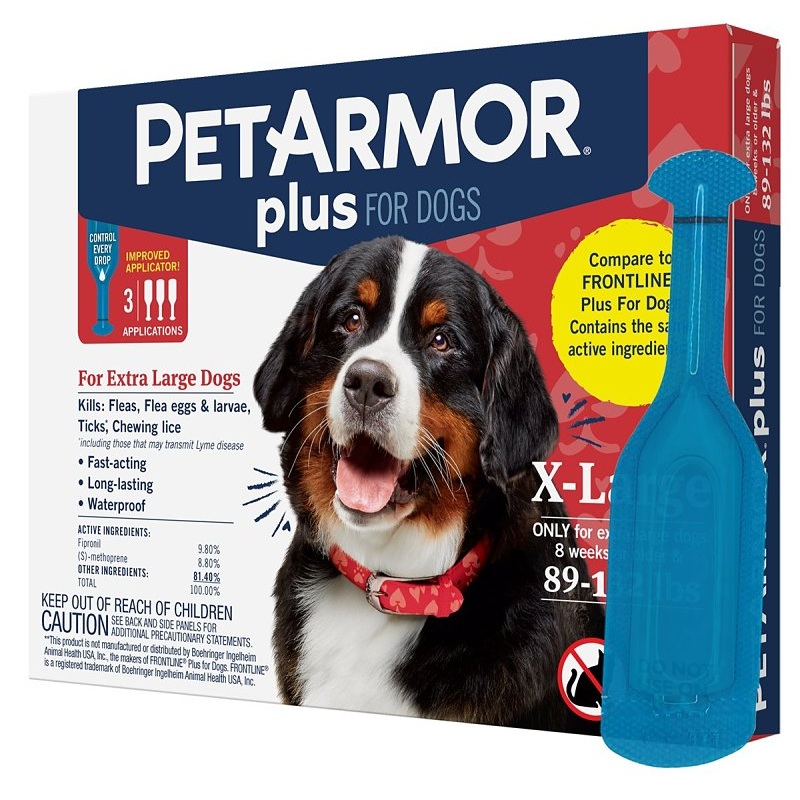 PetArmor Plus 5390 Flea and Tick Topical Treatment, Liquid Tube