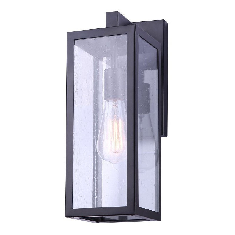 Canarm NEWPORT IOL456BK Outdoor Light, 120 V, 100 W, Type A Lamp, Metal Fixture, Black Fixture, Matte Fixture