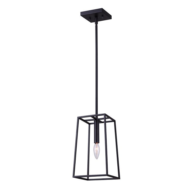 Canarm WEXFORD IPL763A01BK Pendant Light, 120 V, 60 W, 1-Lamp, Type C Lamp, Metal Fixture, Black Fixture
