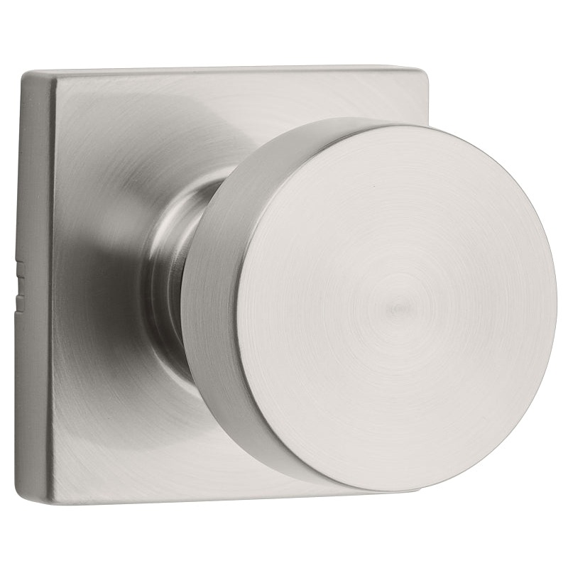 Weiser GA101 CBK15 SQ Passage Door Knob, Zinc, Satin Nickel
