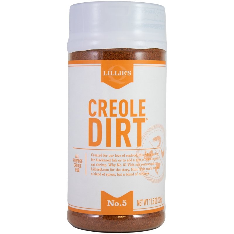 Lillie’s Q LQ00107-C Creole Dirt Rub, Cane Sugar, Chili Pepper, 11.5 oz Jar