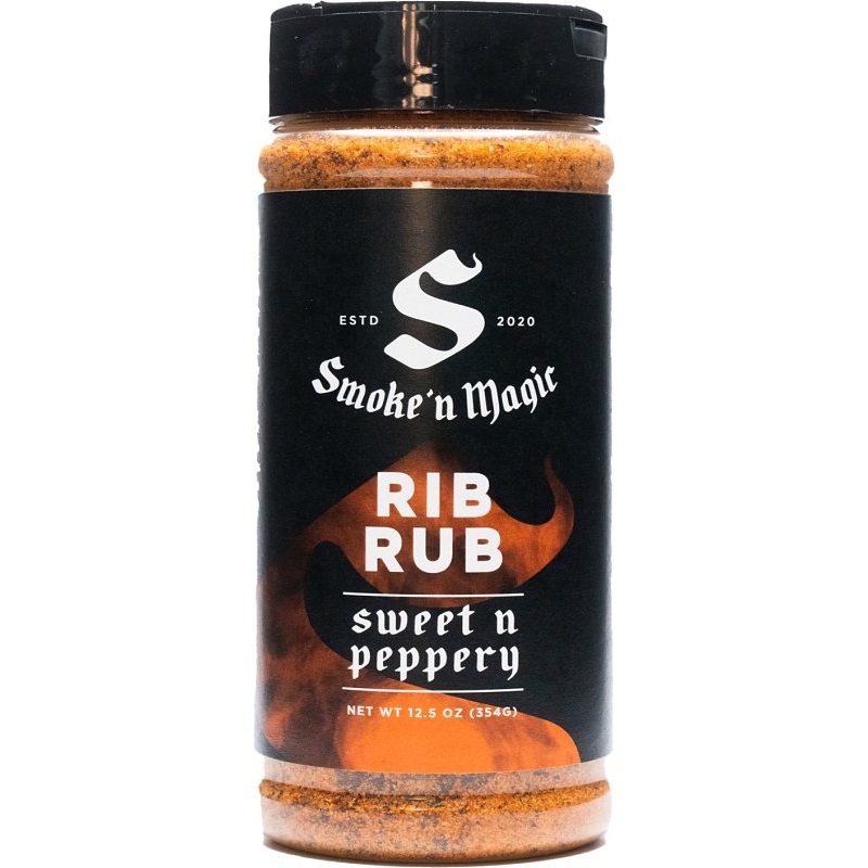 Smoke ‘N Magic OW29100 Rub Seasoning, Peppery, 12.5 oz