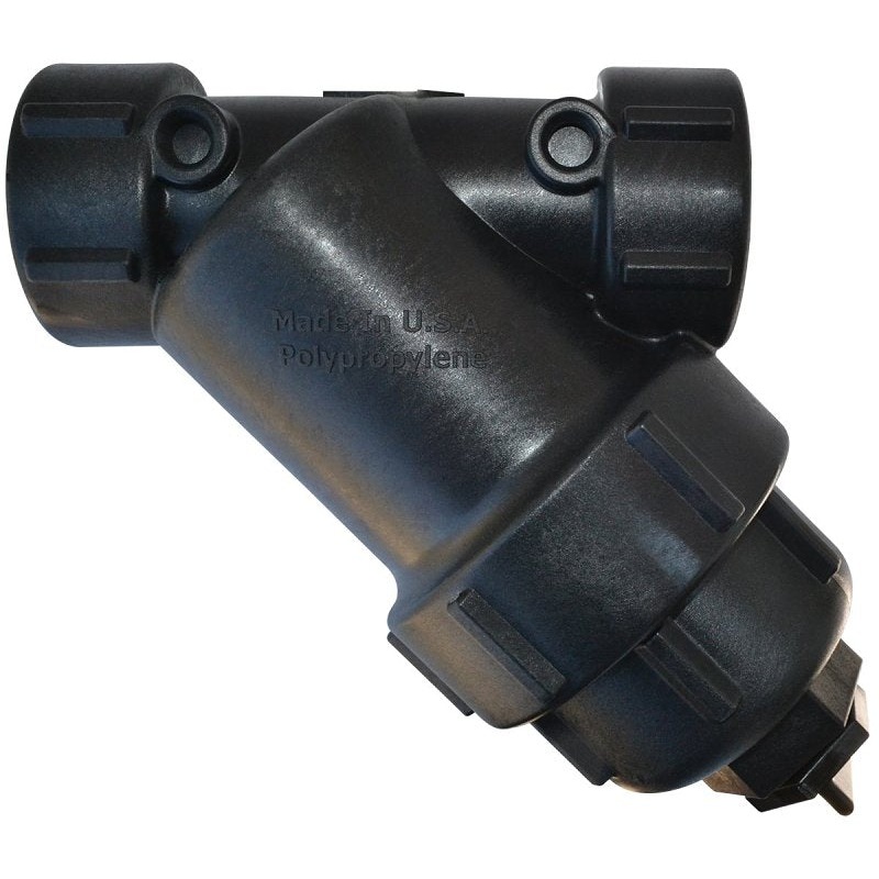 Banjo LS200-50 Y-Strainer, 4-5/8 in Dia, 9-29/32 in L, 7-3/16 in W, 50 Mesh, Poly Ribbed with Stainless Steel