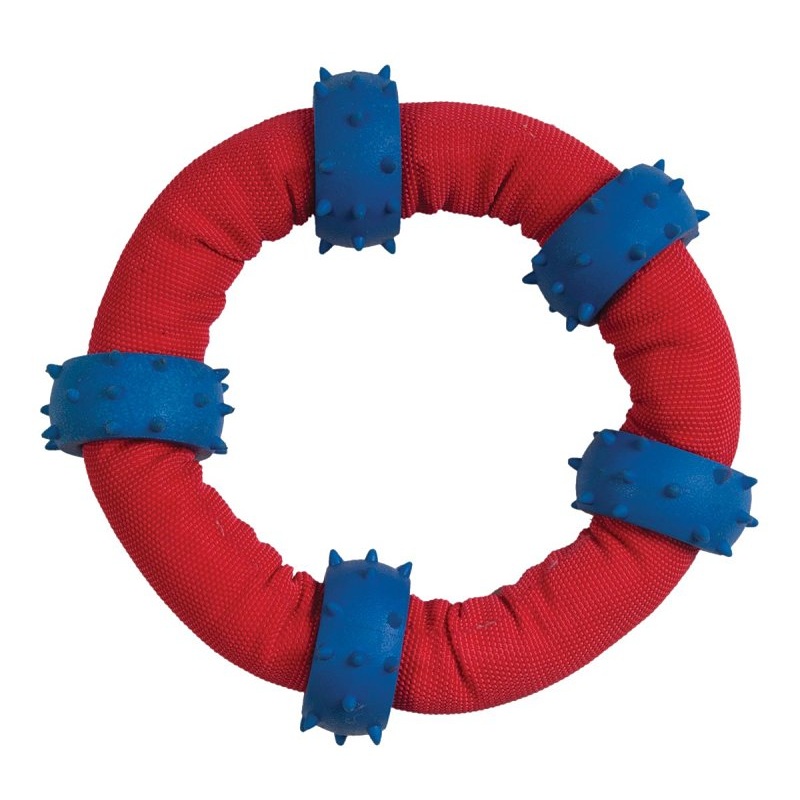Chomper Gladiator WB11458 Dog Toy, Chew, Fetch, Toss, Tug Toy, Tuff Ring, Ballistic Nylon/Rubber