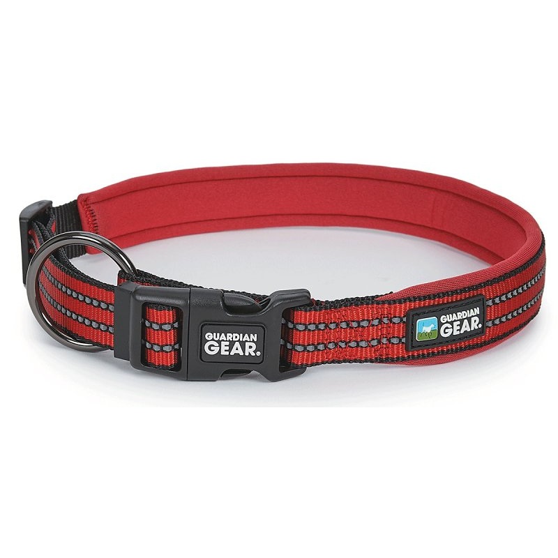 Guardian Gear ZA0006 16 83 Dog Collar, O-Ring Link, 16 to 83 in L Collar, Nylon, True Red