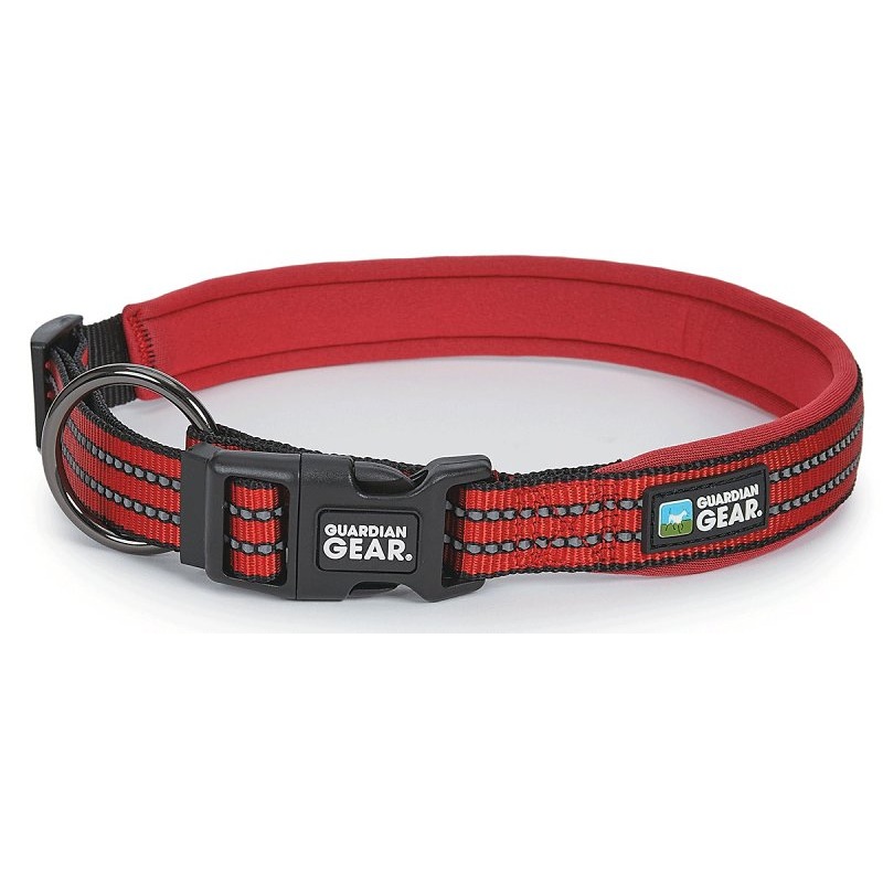 Guardian Gear ZA0006 24 83 Dog Collar, O-Ring Link, 24 to 83 in L Collar, Nylon, True Red