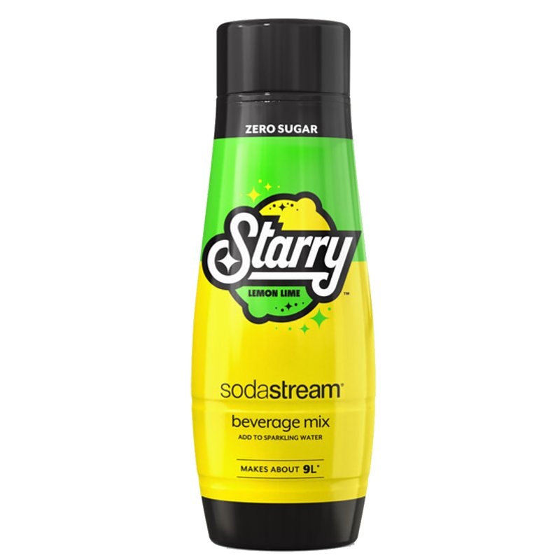 Sodastream Starry 1924226010 Zero Sugar Drink Mix, Liquid, Lemon Lime, 440 mL Bottle