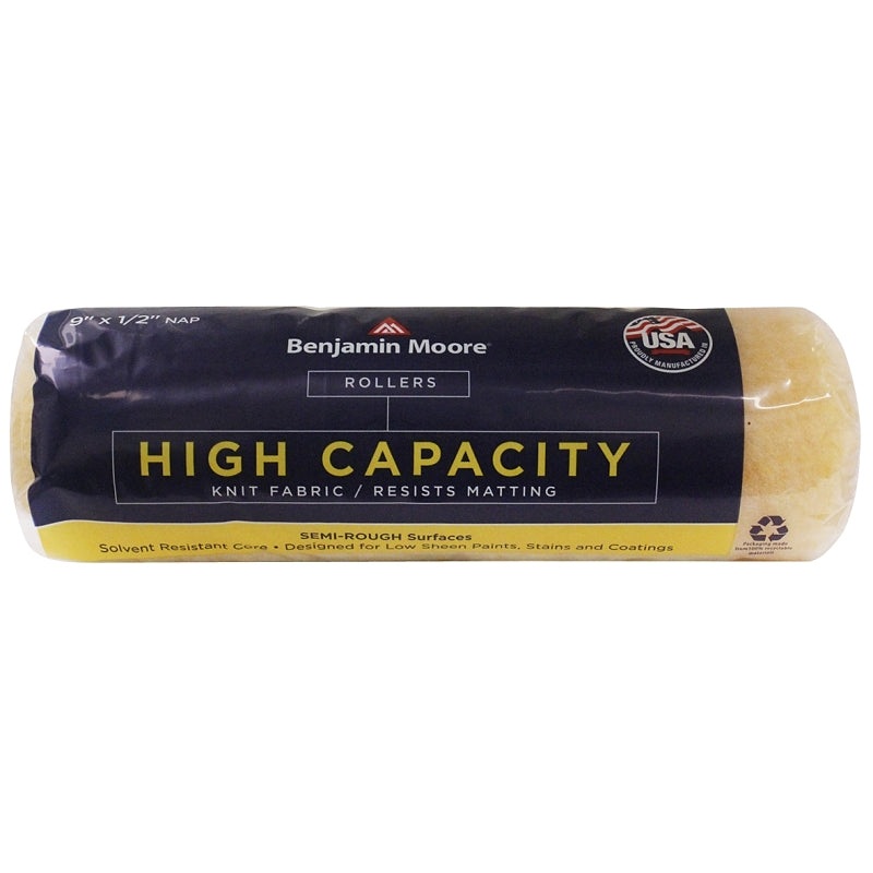 Benjamin Moore U66004-018 High-Capacity Roller Cover, 1/2 in Thick Nap, 9 in L